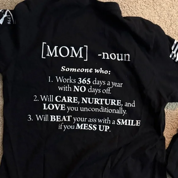 Grunt Style Black 'Mom' and 'Badass Mother' Graphic Tees - Picture 2 of 2